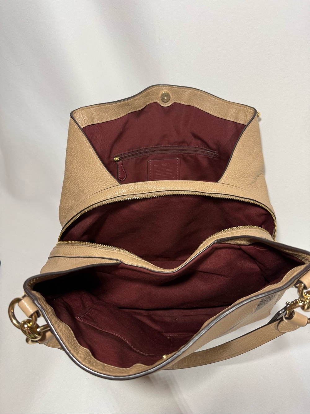 Coach shoulder bag tan pebble leather - Picture 11 of 12